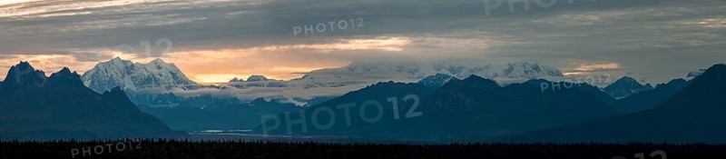 Panoramic view in the evening