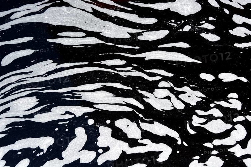 Typical foam structures on a blackwater river