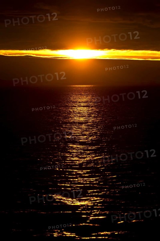 Sunset reflected in sea