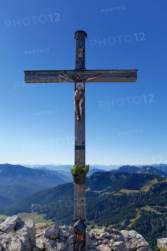 Summit cross of Mt Brecherspitz