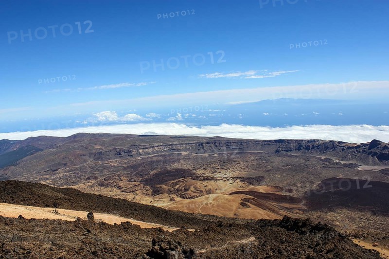 Volcanic landscape seen from Mount Teide