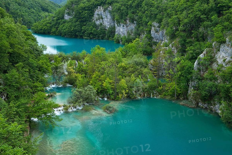 Lower lakes with small waterfalls