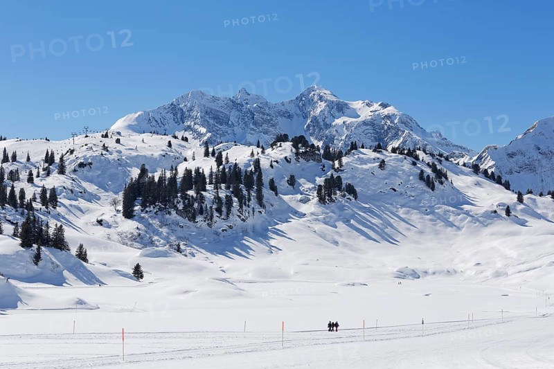 Hochtannberg Pass with the mountains Butzenspitze