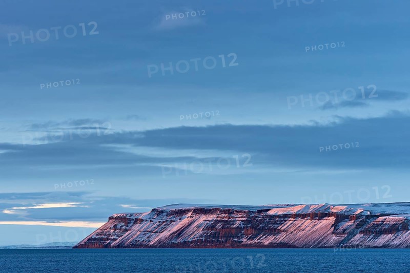 Steep mountains in evening light
