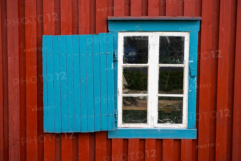 Window of a wooden house