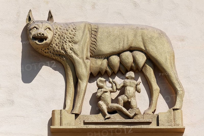 Roman she-wolf suckling Romulus and Remus
