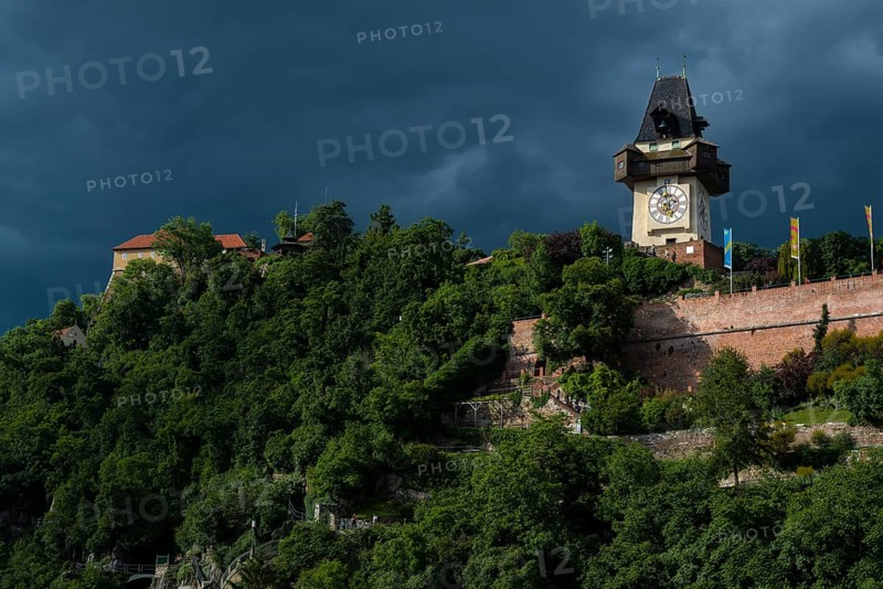 Clock tower on Schlossberg hill