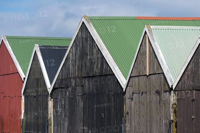 Coloured boathouses