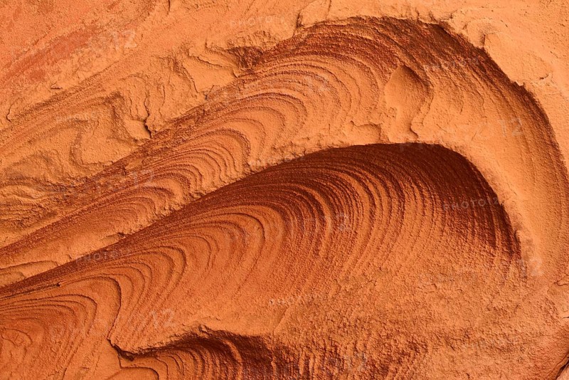 Wind erosion on soft sandstone layers