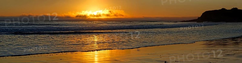 Sunset on the Pacific coast at Cambria