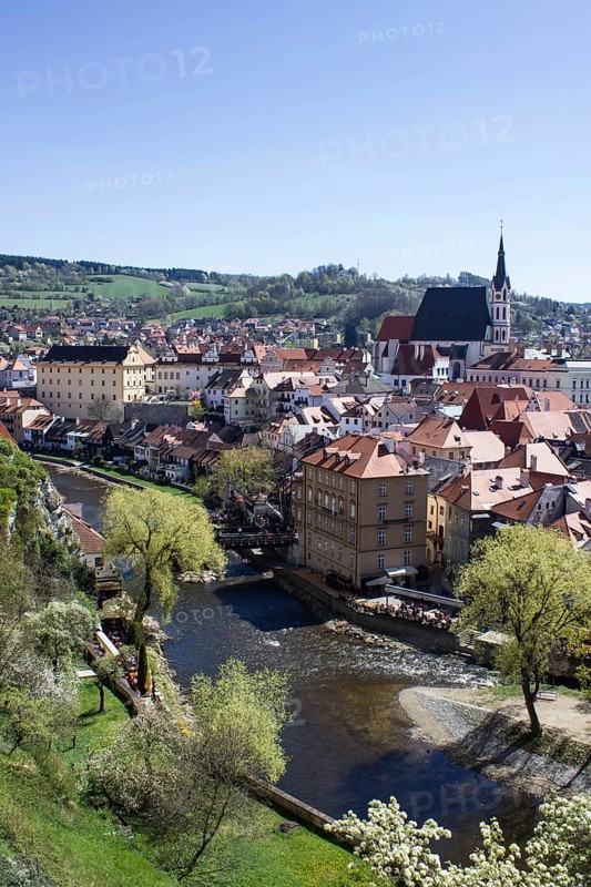 Cityscape with St. Vitus Church from the castle tower