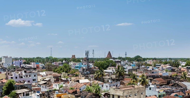 Cityscape with temples