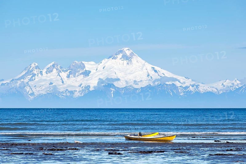 Boat on the beach of Kenai