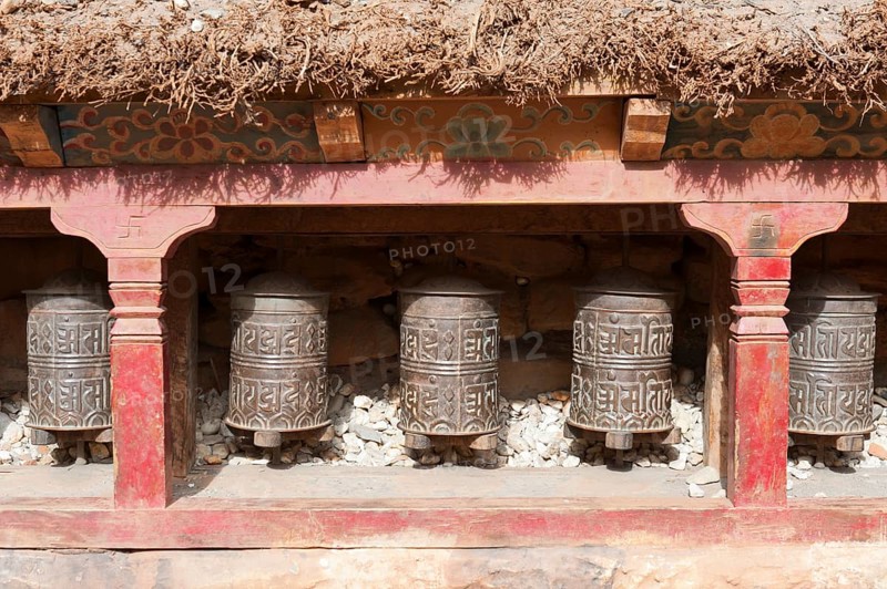 Buddhist prayer wheels