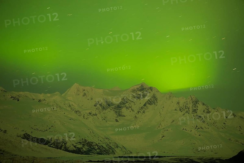 Aurora borealis over College Fjord