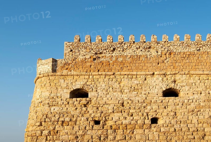 Ramparts of Venetian Koules Fortress or Rocca al Mare