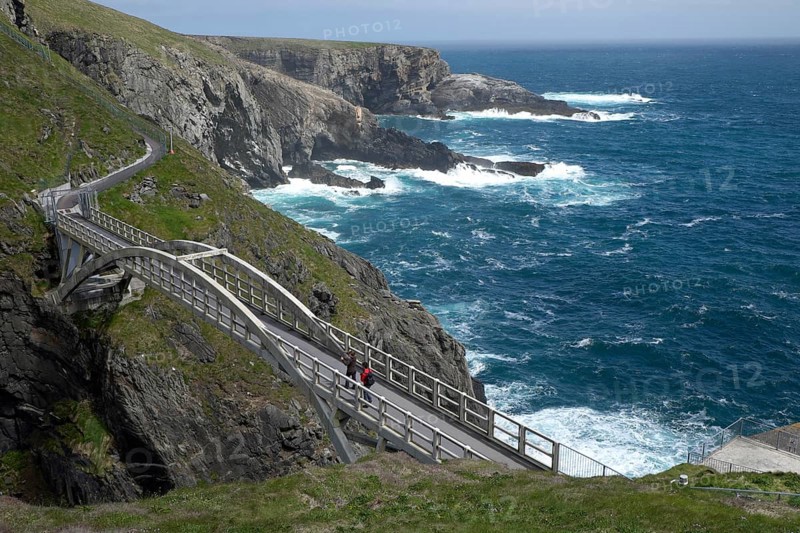 Cliffs with suspension bridge