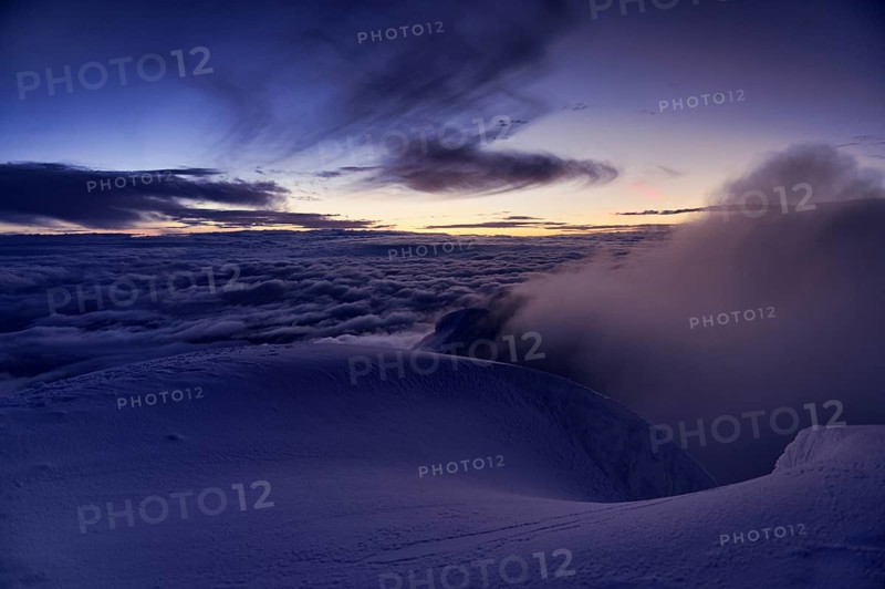 Sunrise at the summit of Cotopaxi Volcano