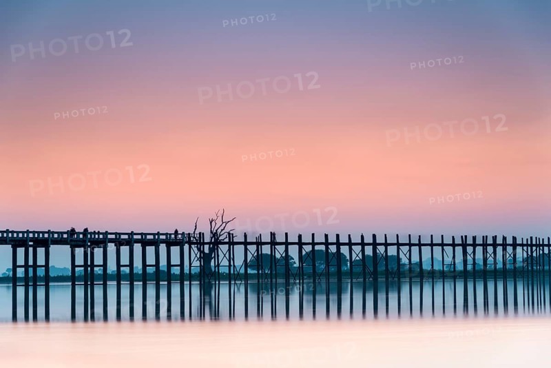 Teak bridge in the evening light