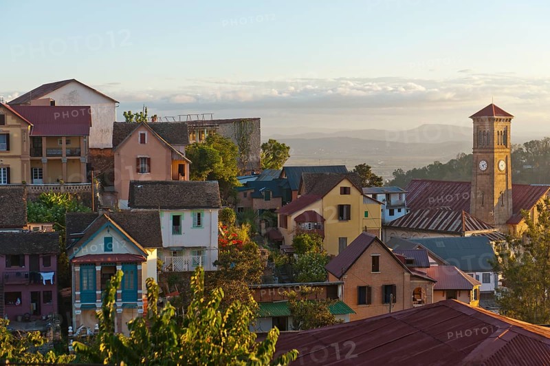 View from the Rova on the upper town with church