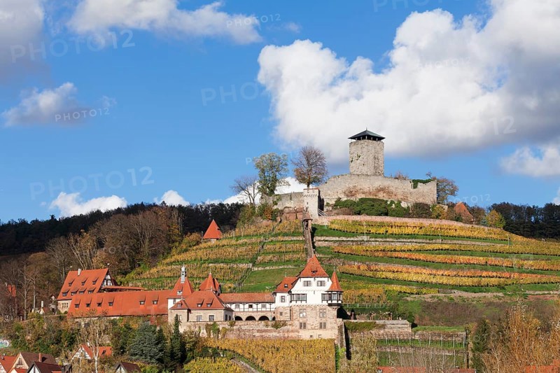 Burg Hohenbeilstein castle in autumn