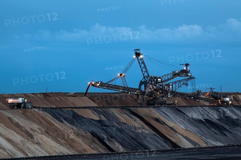 Open-cast lignite mining