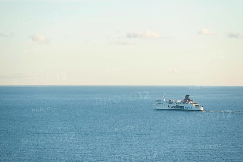 Ferry of the Scandlines ferry company sailing on the Baltic Sea