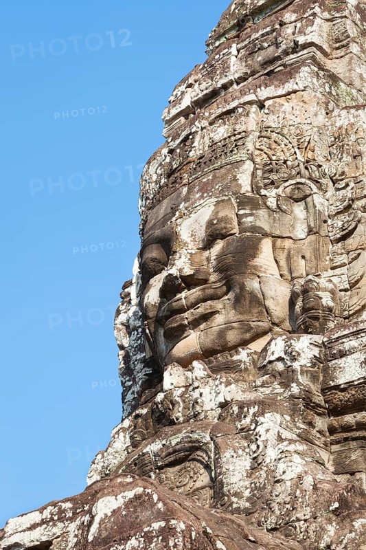 Stone face of Avalokiteshvara