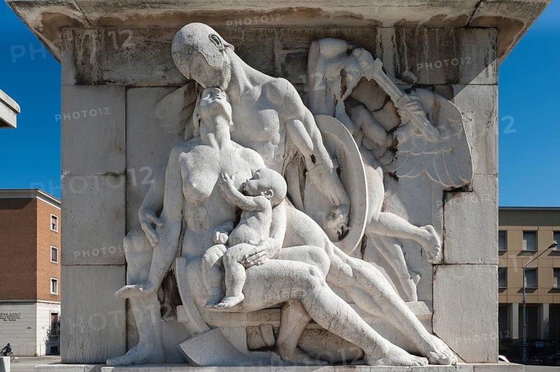 Relief at the war memorial