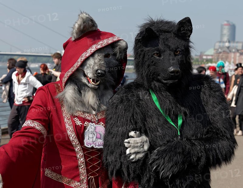 Couple in animal costumes