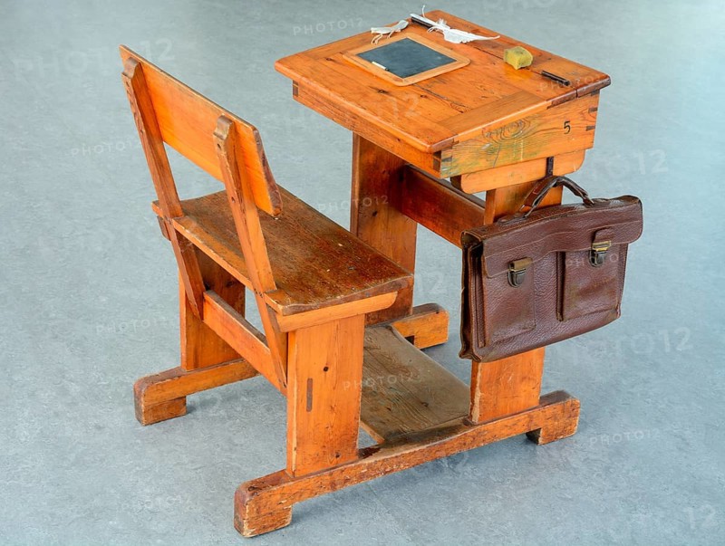 Old school-desk in the School museum