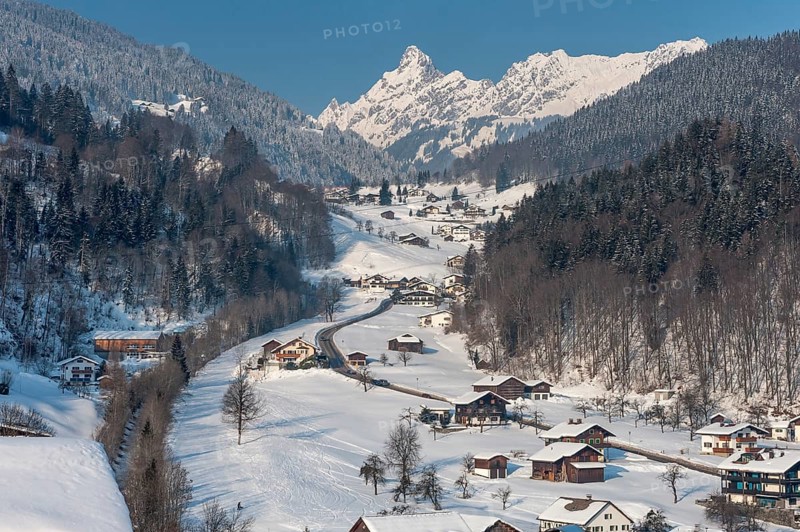 High valley in winter