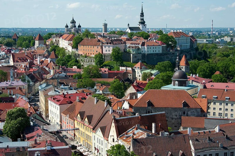 View from St. Olaf's Church of the Lower Town and the Upper Town
