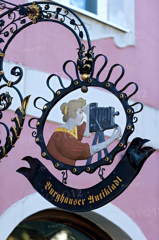 Wrought iron hanging sign
