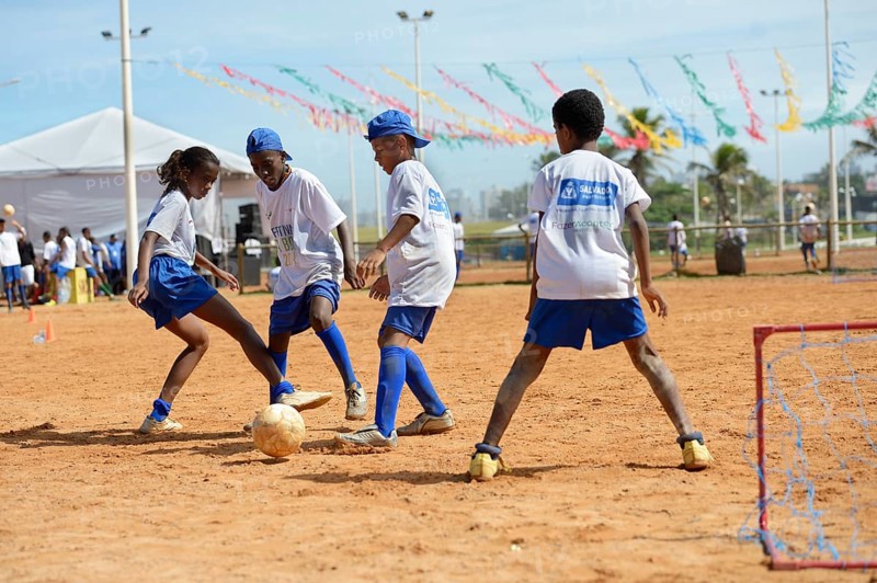 Soccer event for children and young people from poor neighborhoods