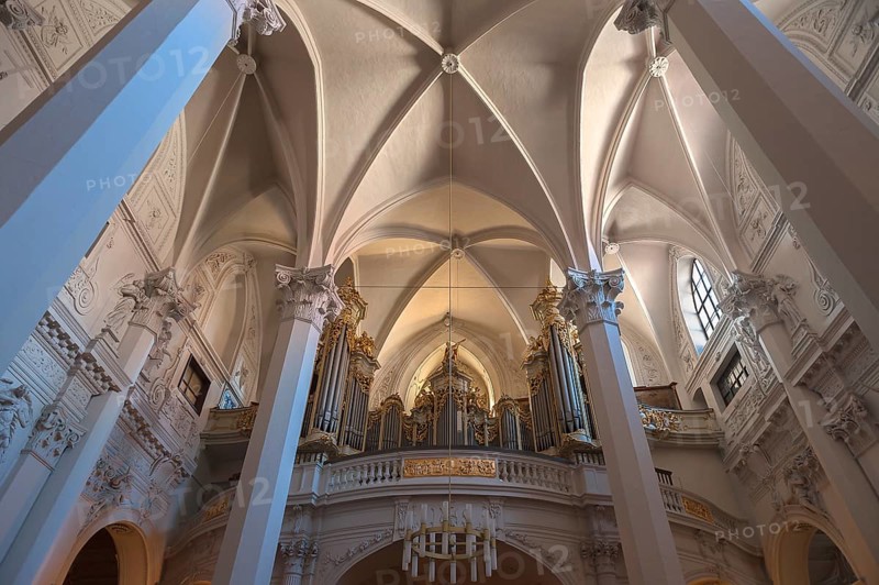 Ceiling vault with the organ loft