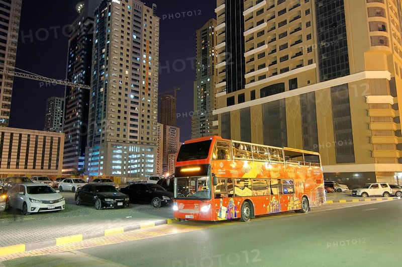 Red double decker tour bus