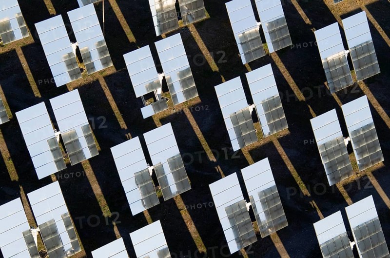 Rows of solar panels