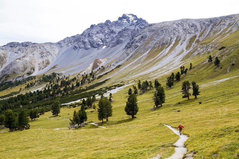 Hiker in Val Minger