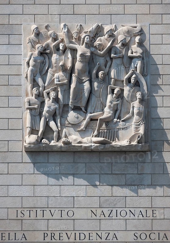 Relief encompassing the fascist ideology