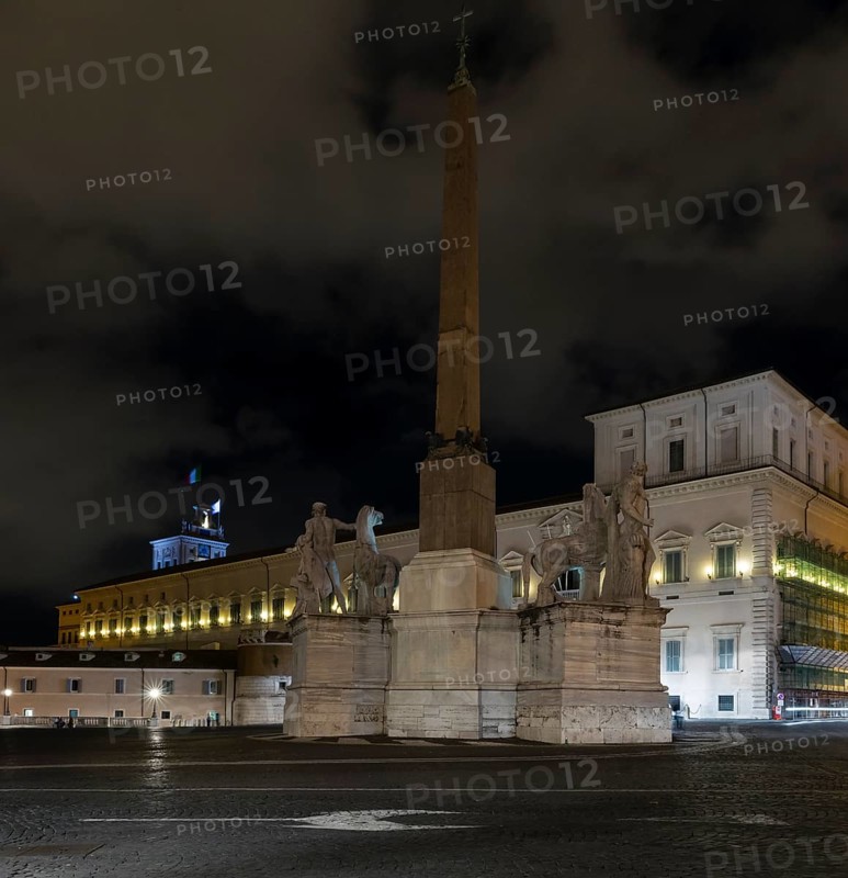 Fountain Fontana dei Dioscuri with Castor and Pollux figures