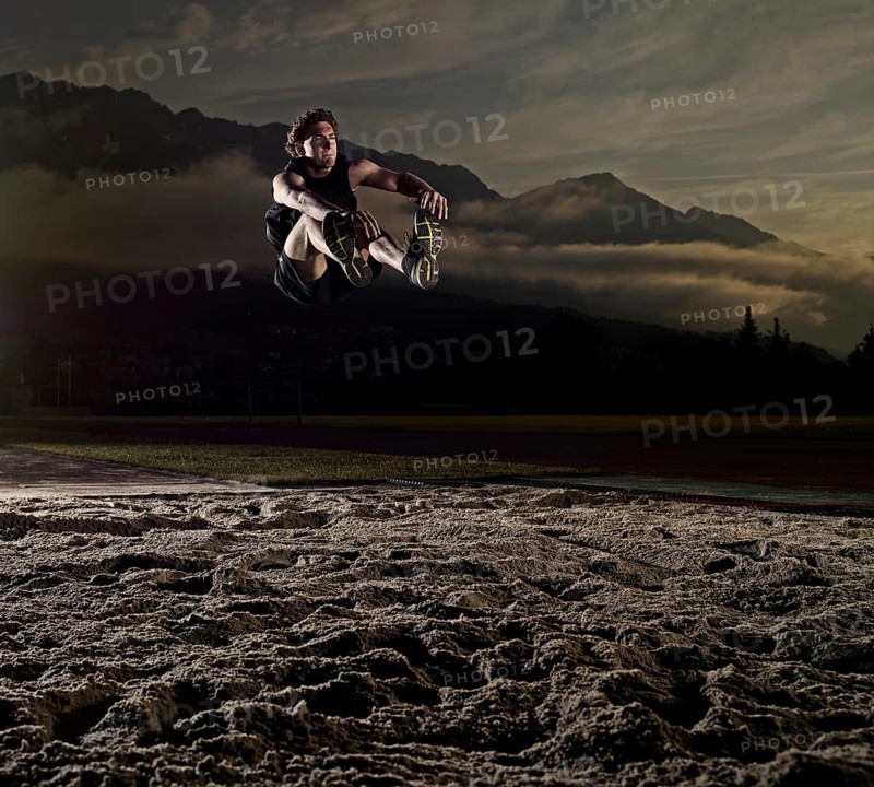 Athlete at the long jump