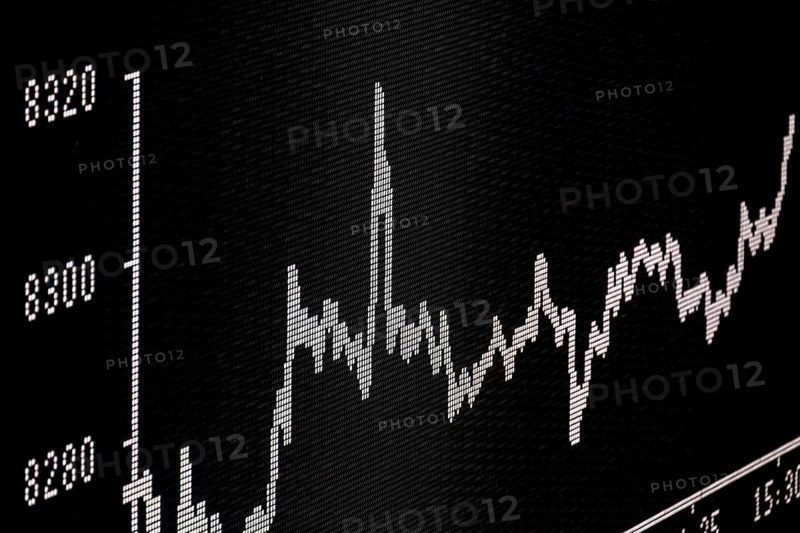 Trading board of the DAX on the trading floor of the Frankfurt Stock Exchange