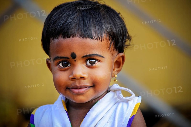 Smiling girl with a bindi