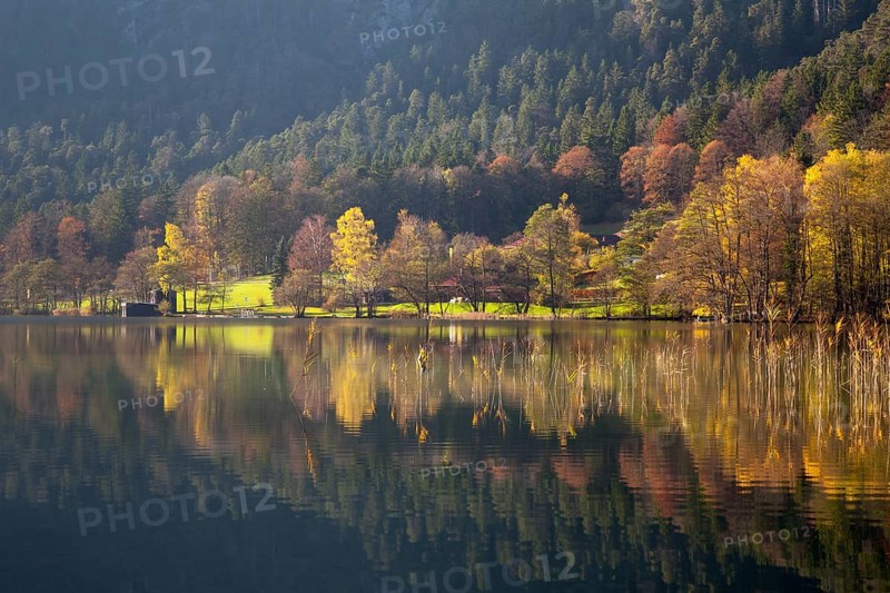 Autumn landscape at Thumsee Lake
