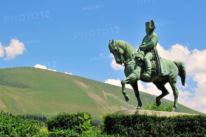 Equestrian statue of Napoleon on the Prairie de la Rencontre outside Laffrey