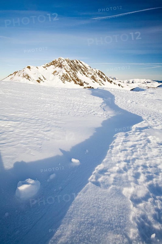 Wind pressed snow pack