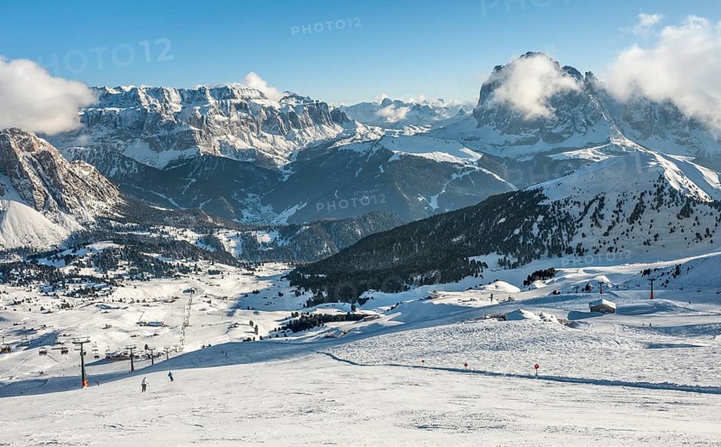 Ski resort on Seceda mountain