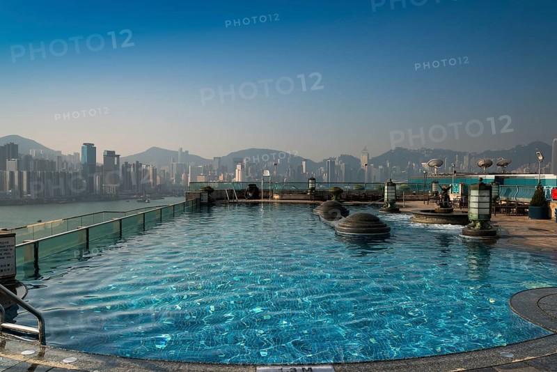 Pool on the roof of the Harbour Grand Hotel