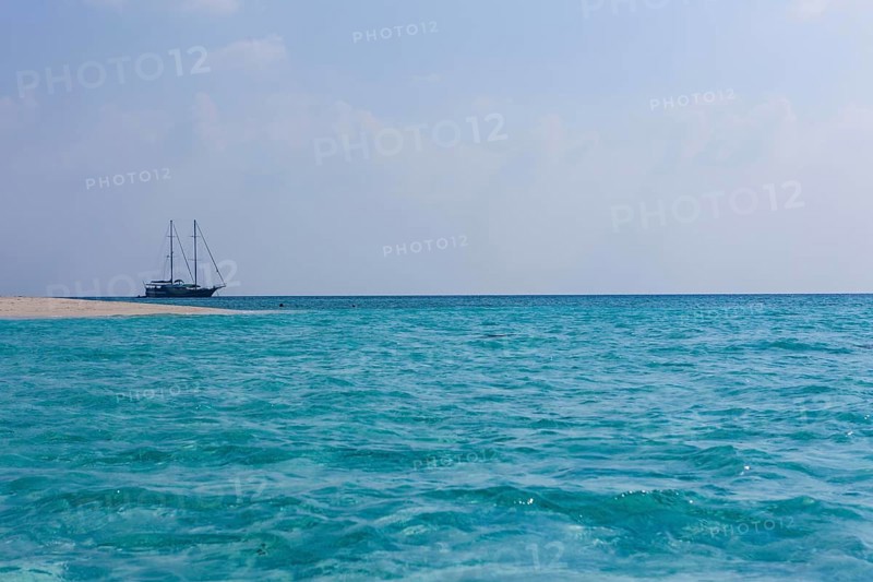 Sailing boat in a lagoon